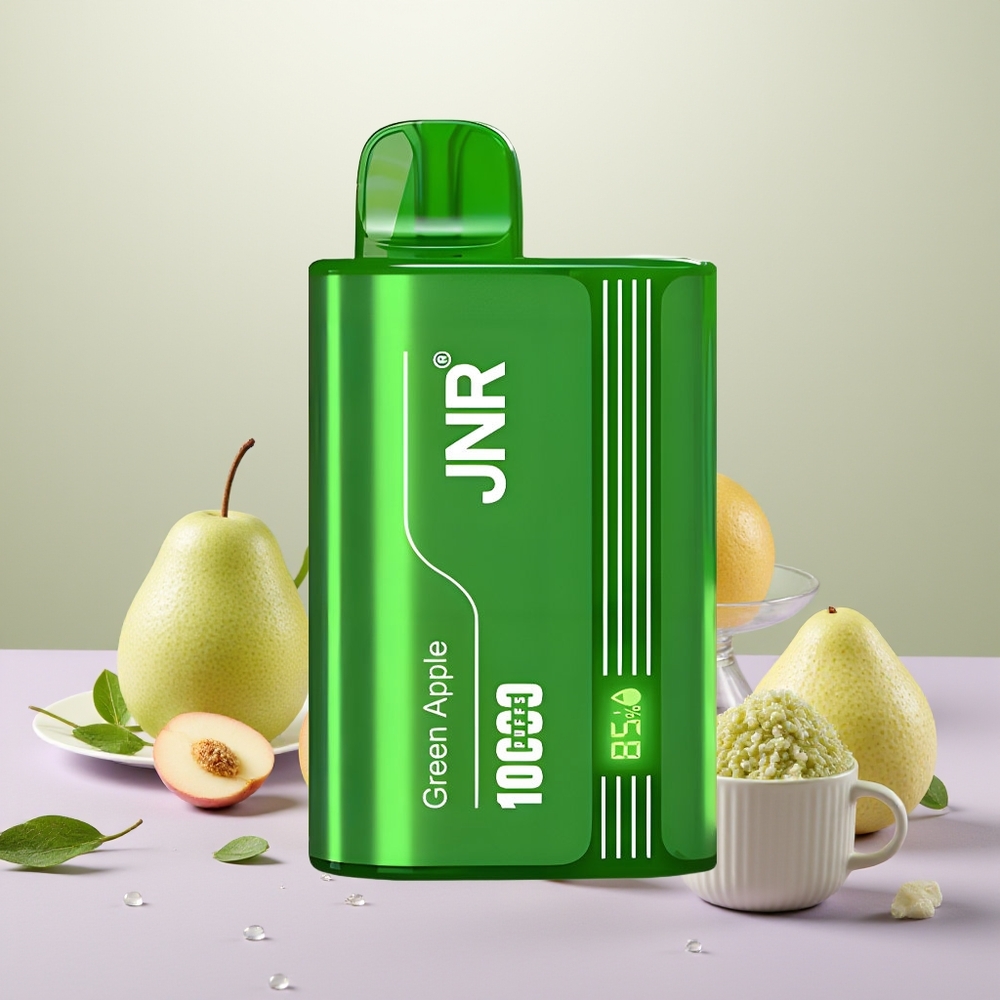 Wholesale Turkey JNR Tank 10000 Puffs Digital Display Dual Mesh Coil Yeşil Elma Şeftali Armut