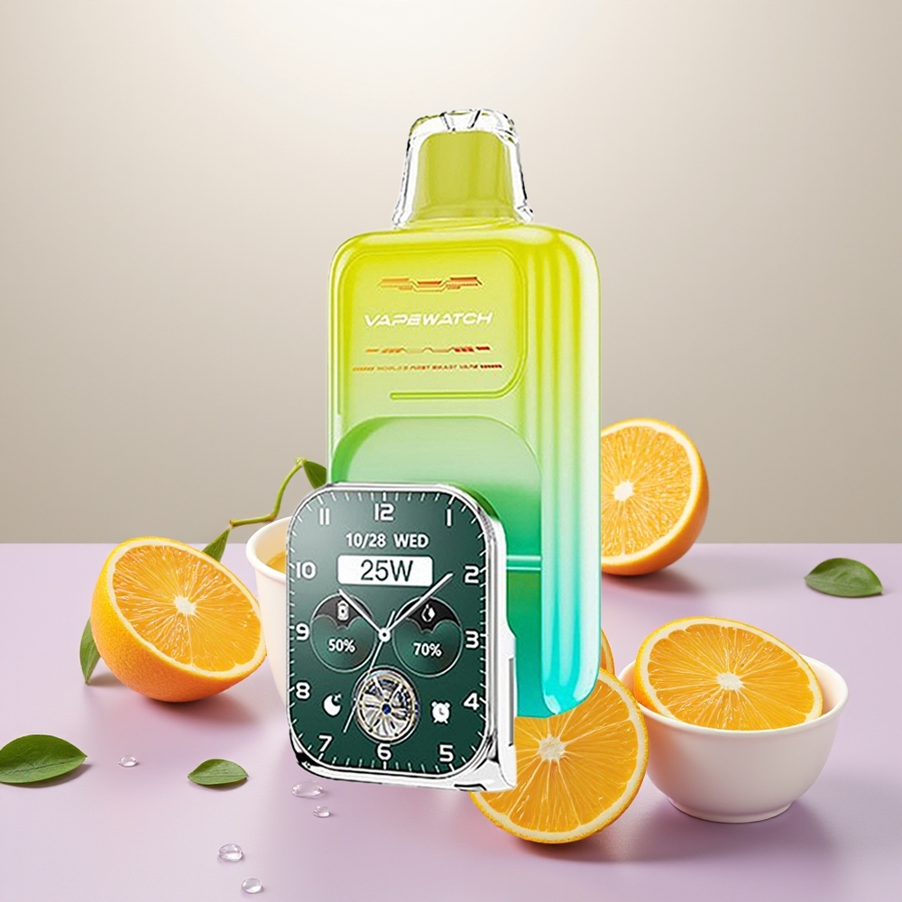 Wholesale Turkey JNR VapeWatch 30000 Puff 1000mAh Type-C Portakal Mango