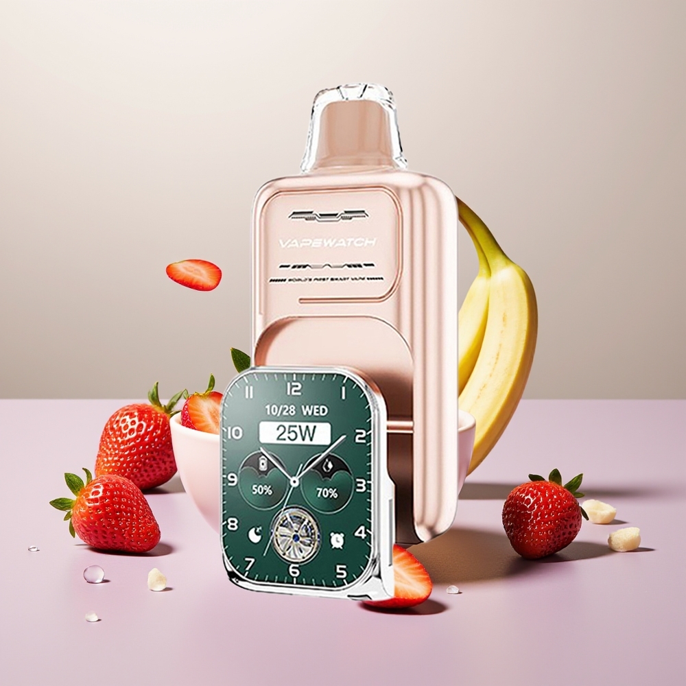 Wholesale Turkey JNR VapeWatch 30000 Puffs 1000mAh Dual Mesh Coil Çilek Muz