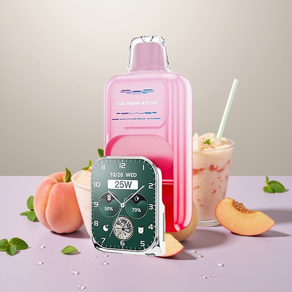 Wholesale Turkey JNR VapeWatch 30000 Puffs 1000mAh Type-C Quick Charge Şeftali Aromalı