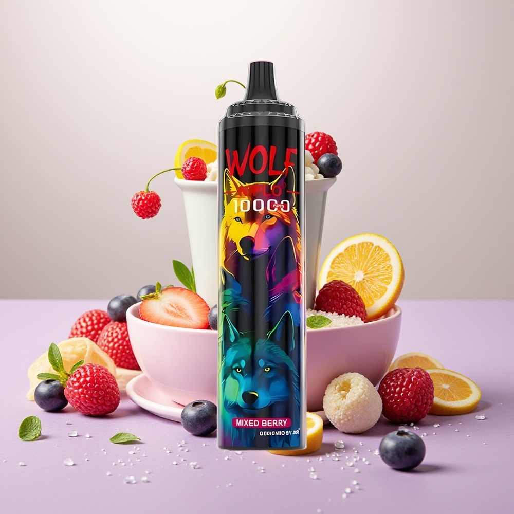 Wholesale Turkey JNR Wolf Niplo 10000 Puffs 20ml Karışık Meyve Tek Kullanımlık Vape