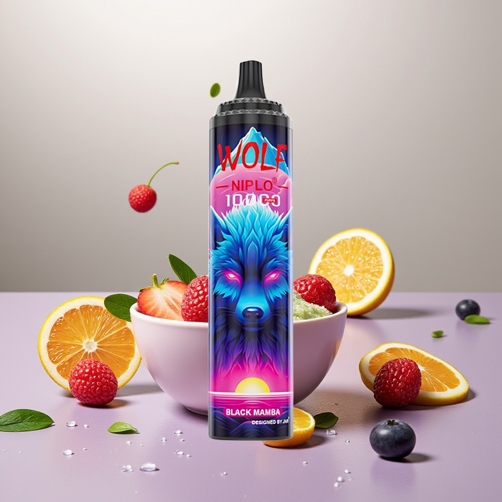 Wholesale Turkey JNR Wolf Niplo 10000 Puffs 20ml Siyah Mamba