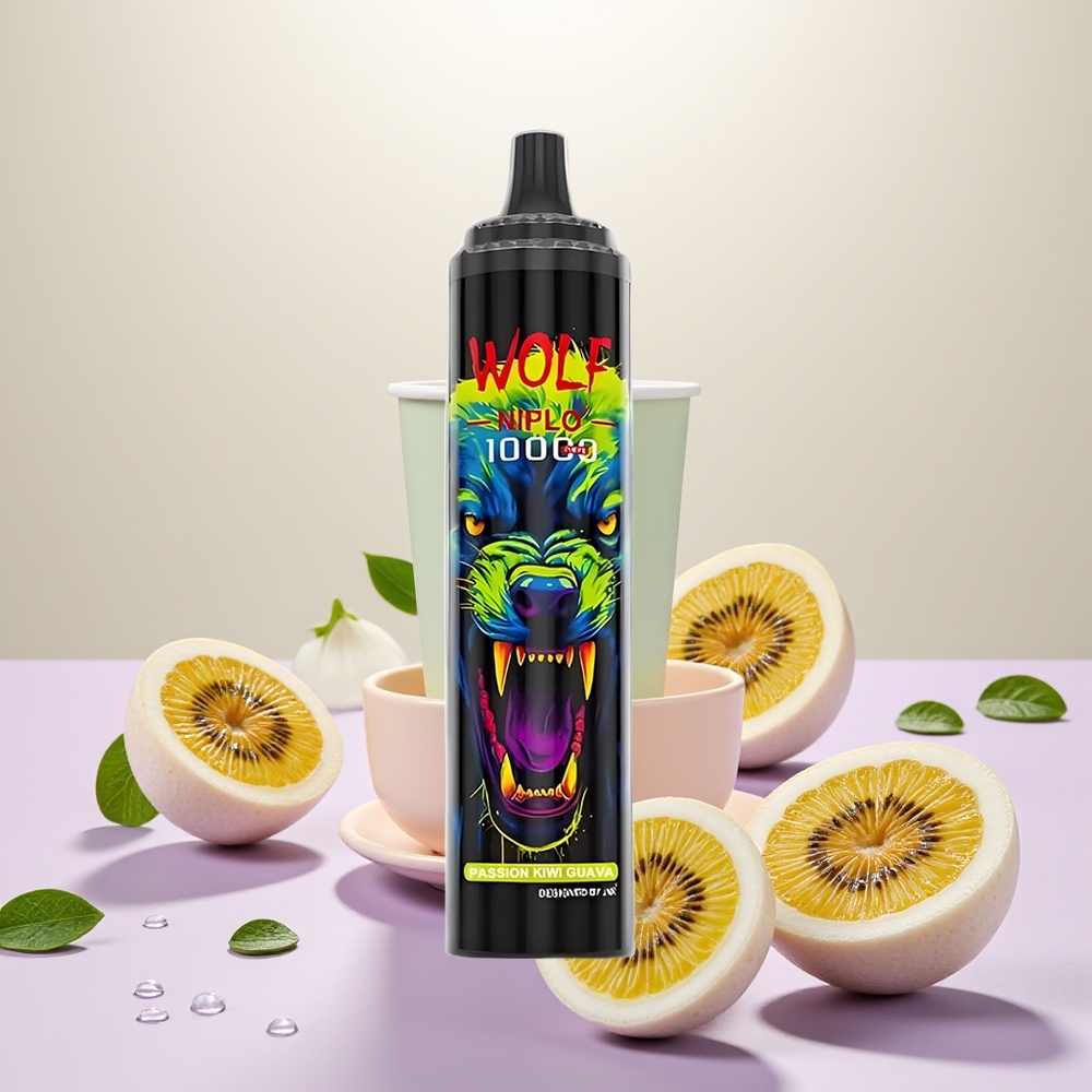 Wholesale Turkey JNR Wolf Niplo 10000 Puffs 20ml Tutku Kivi Guava