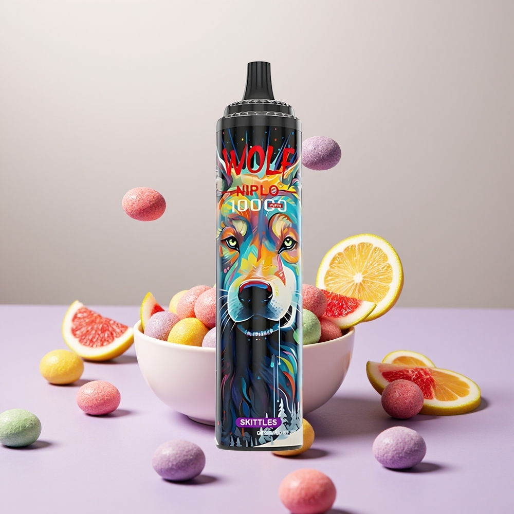 Wholesale Turkey JNR Wolf Niplo 10000 Puffs 20ml Type-C Skittles