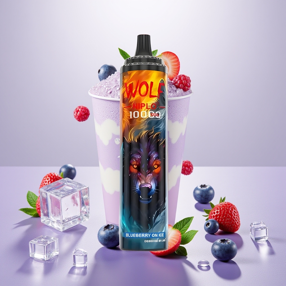 Wholesale Turkey JNR Wolf Niplo 10000 Puffs 20ml Yaban Mersini Buzlu