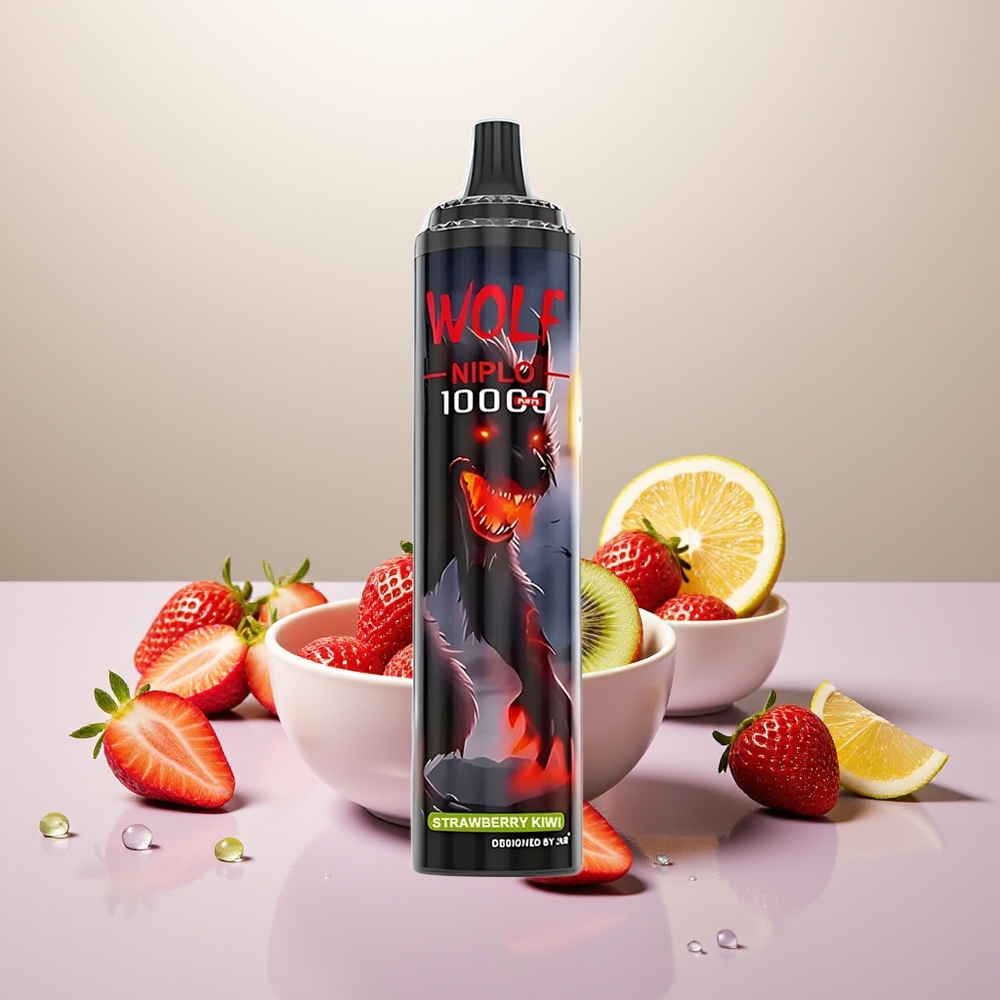 Wholesale Turkey JNR Wolf Niplo 10000 Puffs 20ml Çilek Kivi