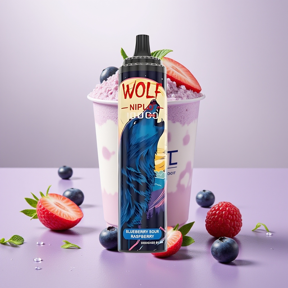 Wholesale Turkey JNR Wolf Niplo 10000 Puffs Mesh Coil Yaban Mersini Ekşi Ahududu