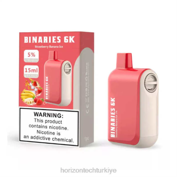HorizonTech Binaries Cabin tek kullanımlık 15ml çilek muzlu buz L26T51 Horizontech Türkiye