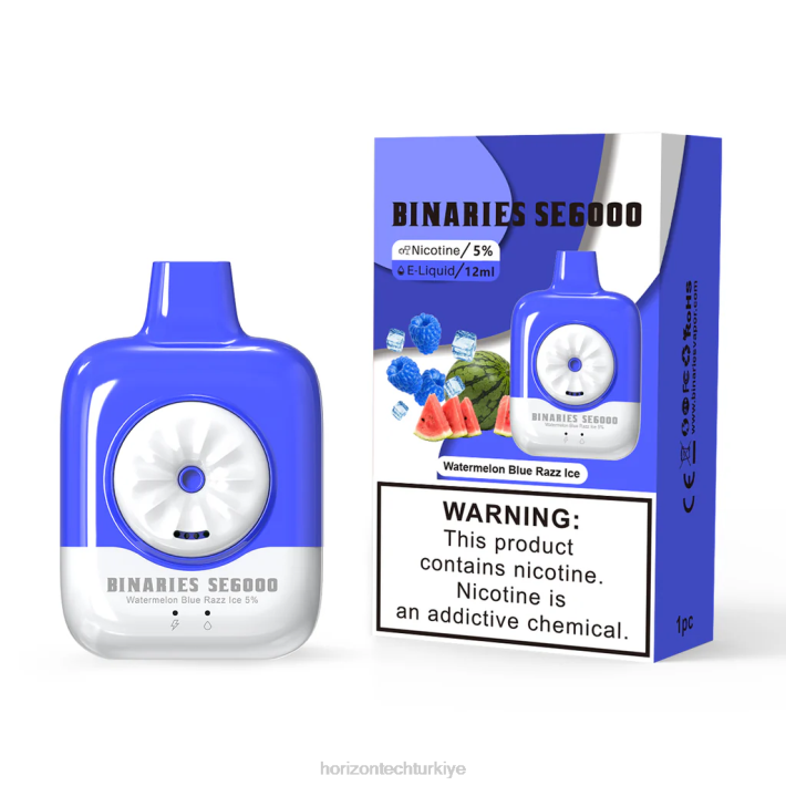 HorizonTech Binaries Cabin tek kullanımlık se 12ml karpuz mavisi razz buz L26T5 Horizon Tech Coils