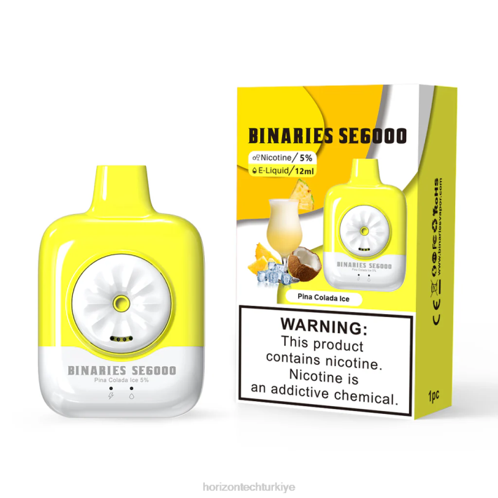 HorizonTech Binaries Cabin tek kullanımlık se 12ml pina colada buz L26T129 Horizon Tech Vape