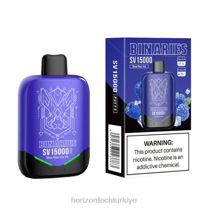 HorizonTech Binaries Cabin tek kullanımlık sv mavi razz buz L26T87 Horizontech Vape Kit