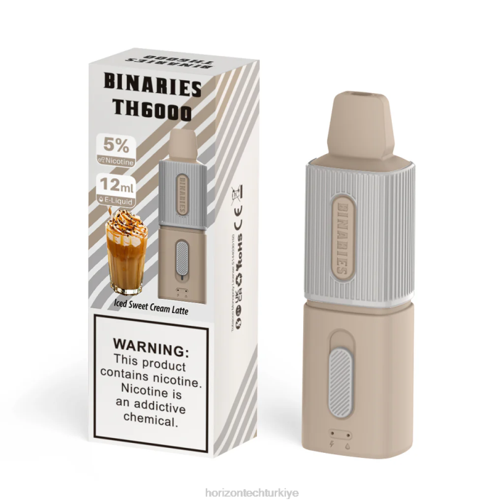 HorizonTech Binaries Cabin th6000 tek kullanımlık 12ml buzlu tatlı kremalı latte L26T124 Horizon Tech Vape Coils