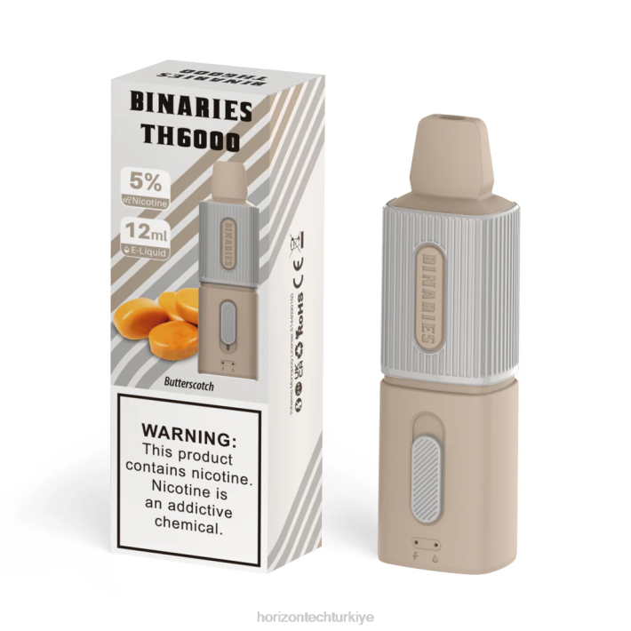 HorizonTech Binaries Cabin th6000 tek kullanımlık 12ml karamela L26T103 Horizontech Vape Türkiye