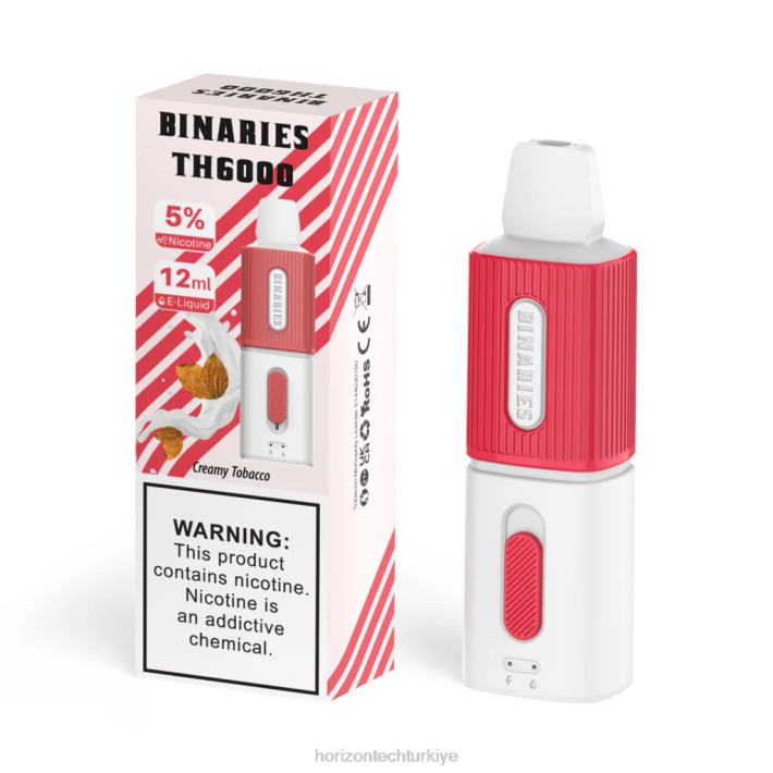 HorizonTech Binaries Cabin th6000 tek kullanımlık 12ml kremalı tütün L26T122 Horizontech Ankara